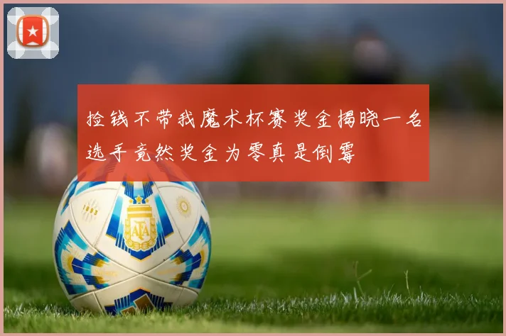 捡钱不带我魔术杯赛奖金揭晓一名选手竟然奖金为零真是倒霉